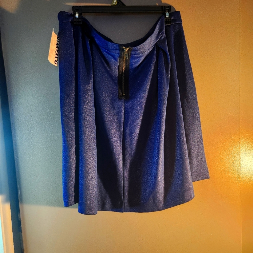 Ladies blue glitter mini shirt